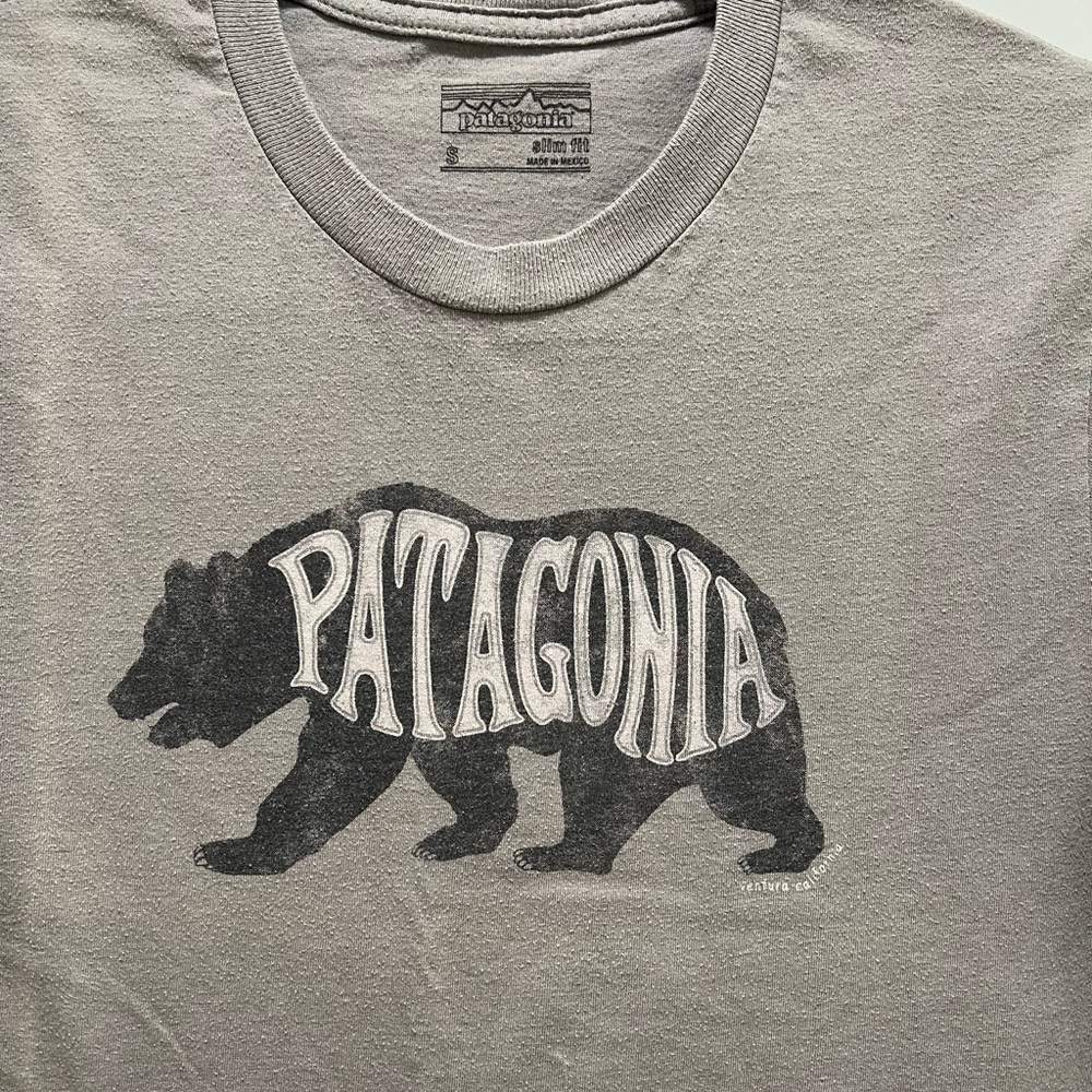 Patagonia Gray Bear Heaven Graphic Logo T-Shirt
